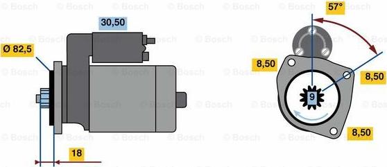 BOSCH 0 001 312 108 - Стартер abcparts.ee