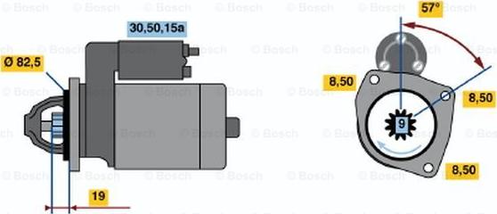 BOSCH 0 001 212 400 - Стартер abcparts.ee