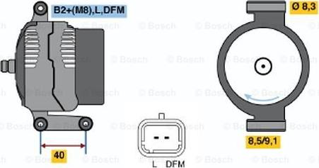BOSCH 0 124 415 040 - Генератор abcparts.ee