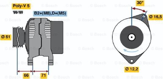 BOSCH 0 986 042 760 - Генератор abcparts.ee
