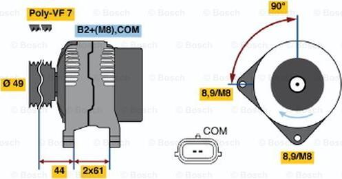BOSCH 0 986 048 040 - Генератор abcparts.ee