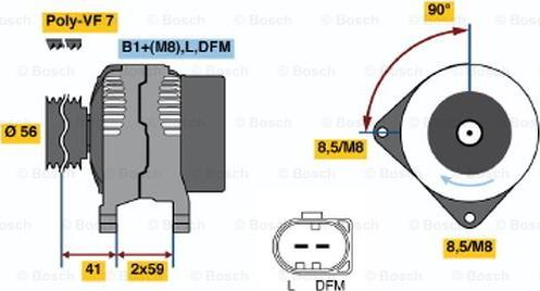 BOSCH 0 986 047 450 - Генератор abcparts.ee