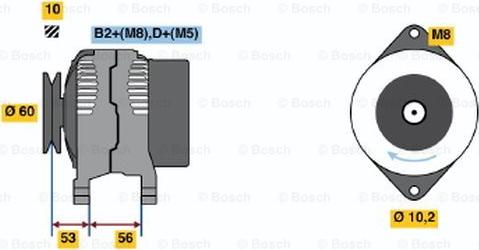 BOSCH 0 124 225 009 - Генератор abcparts.ee