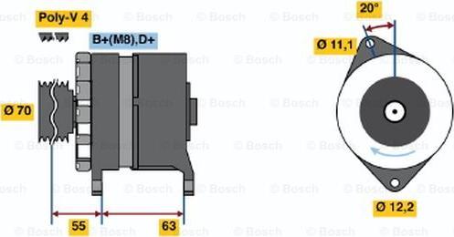BOSCH 0 120 469 875 - Генератор abcparts.ee