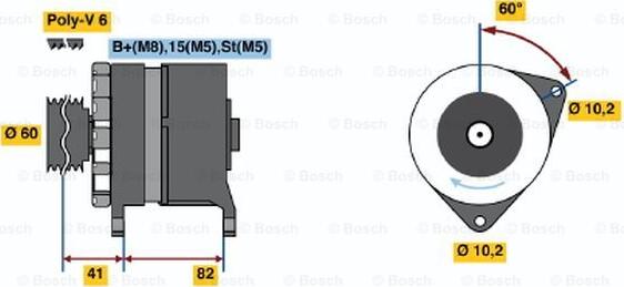 BOSCH 0 120 468 128 - Генератор abcparts.ee