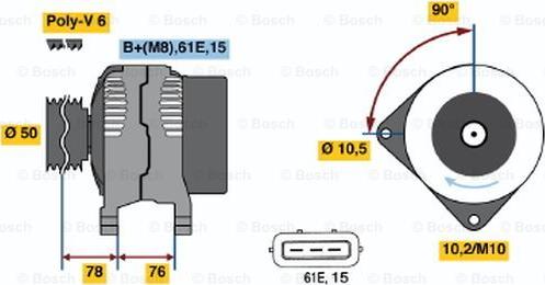 BOSCH 0 986 039 720 - Генератор abcparts.ee