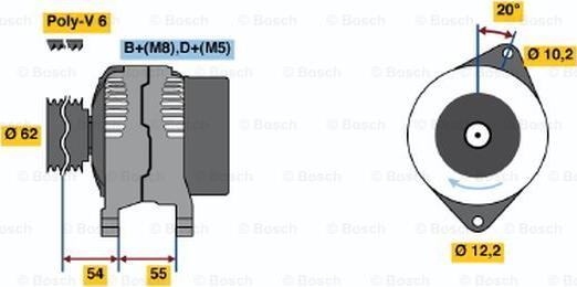 BOSCH 0 123 510 010 - Генератор abcparts.ee
