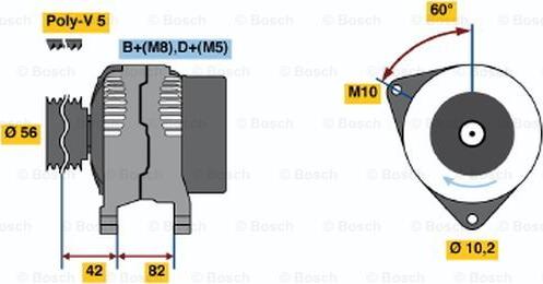 BOSCH 0 986 041 200 - Генератор abcparts.ee