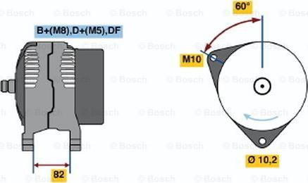 BOSCH 0 123 520 027 - Генератор abcparts.ee