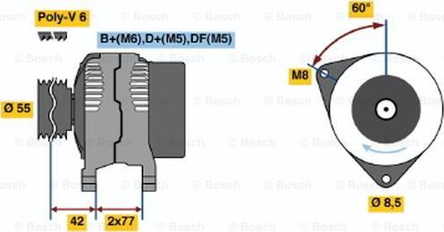 BOSCH 0 123 310 054 - Генератор abcparts.ee