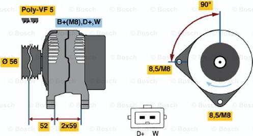 BOSCH 0 123 310 038 - Генератор abcparts.ee