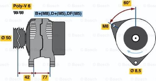 BOSCH 0 123 320 067 - Генератор abcparts.ee