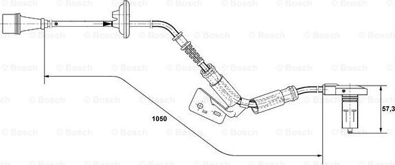 BOSCH 0 265 001 280 - ABS датчик, частота вращения колеса abcparts.ee