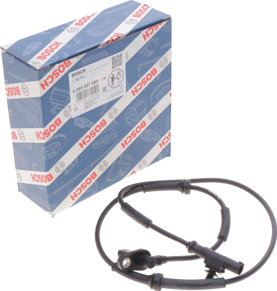 BOSCH 0 265 007 885 - ABS датчик, частота вращения колеса abcparts.ee