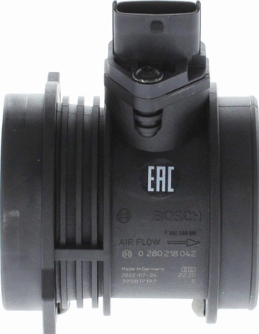 BOSCH 0 280 218 04Z - Датчик потока, массы воздуха abcparts.ee