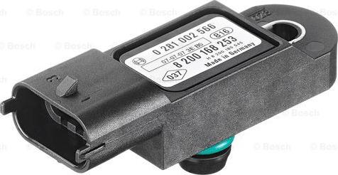 BOSCH 0 281 002 740 - Датчик, давление наддува abcparts.ee
