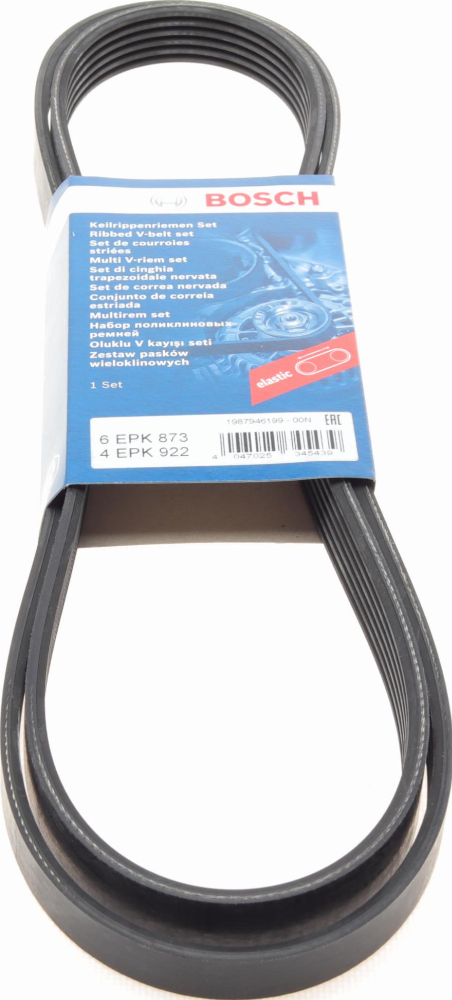BOSCH 1 987 946 199 - Поликлиновый ременный комплект abcparts.ee