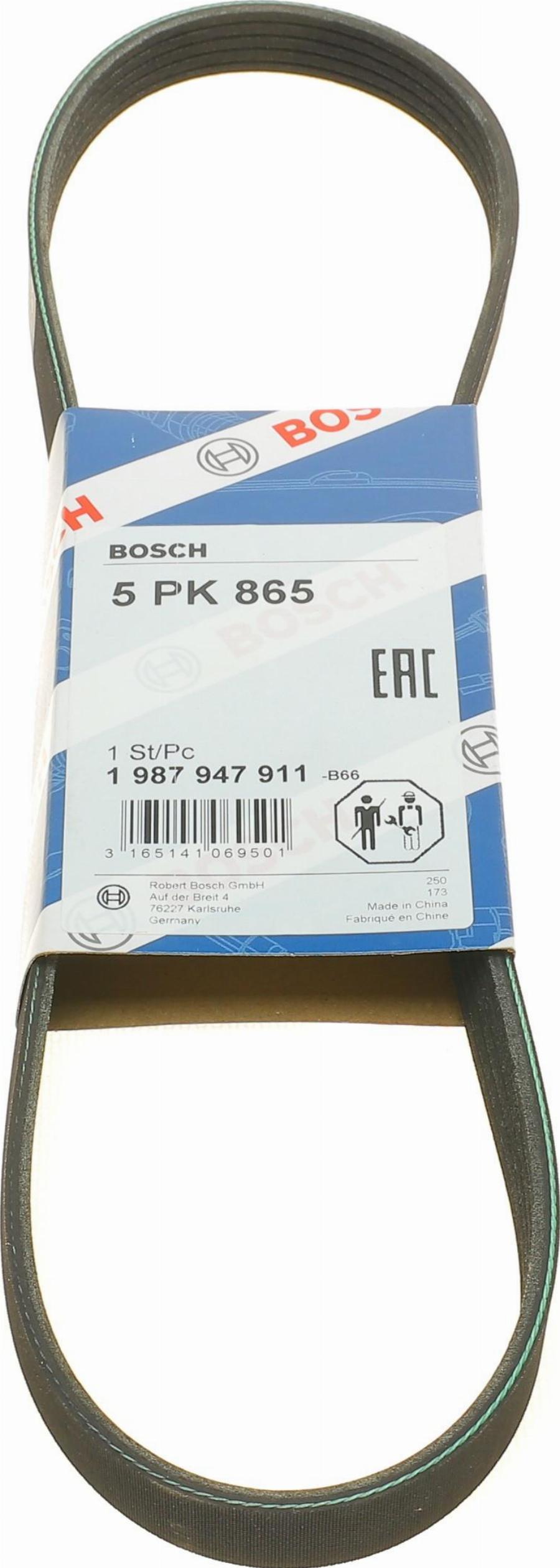BOSCH 1 987 947 911 - Поликлиновой ремень abcparts.ee
