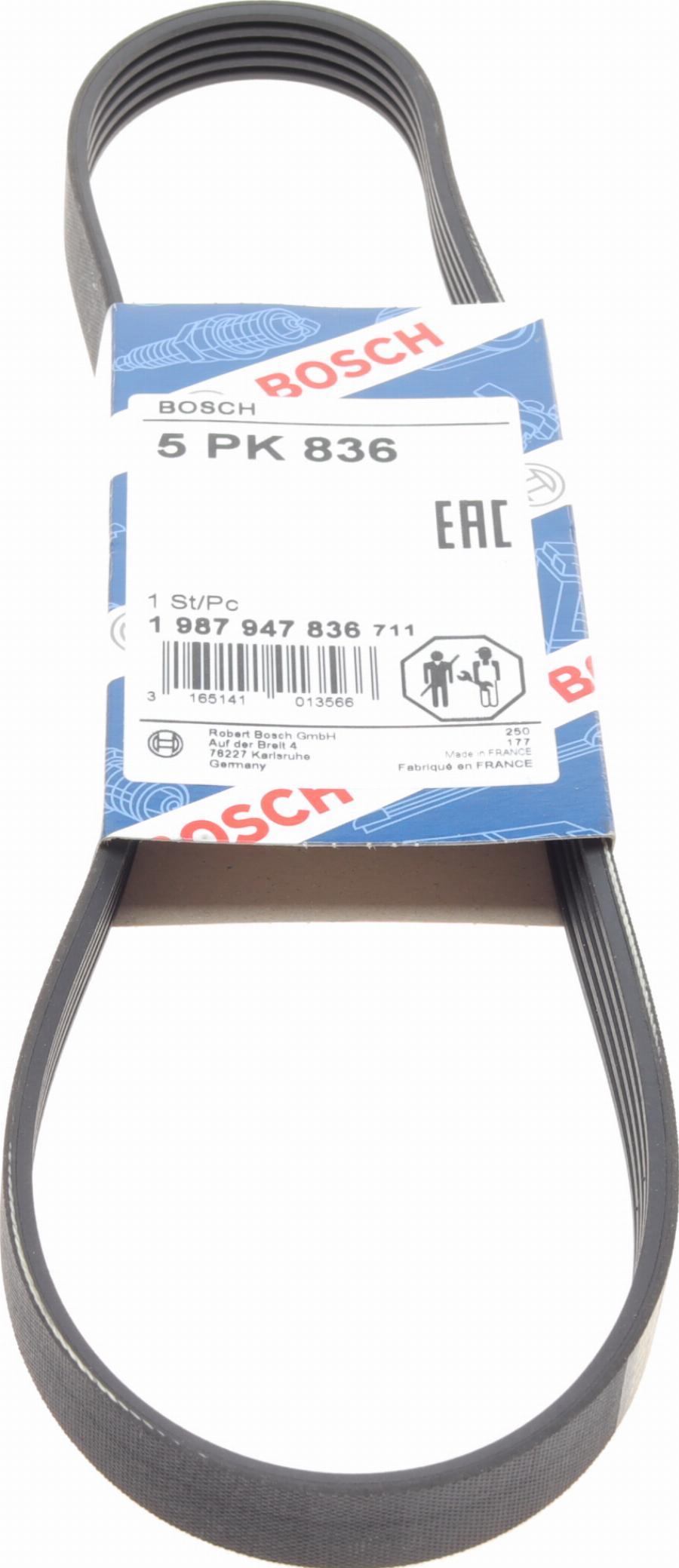 BOSCH 1 987 947 836 - Поликлиновой ремень abcparts.ee