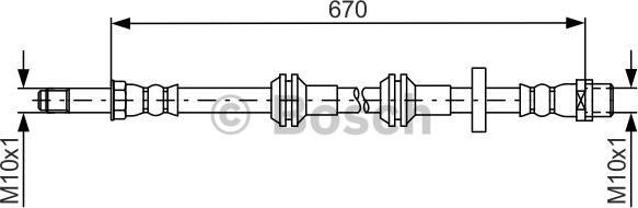 BOSCH 1 987 481 689 - Тормозной шланг abcparts.ee