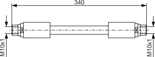 BOSCH 1 987 481 301 - Тормозной шланг abcparts.ee
