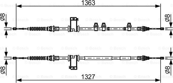 BOSCH 1 987 482 453 - Тросик, cтояночный тормоз abcparts.ee