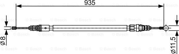 BOSCH 1 987 482 430 - Тросик, cтояночный тормоз abcparts.ee