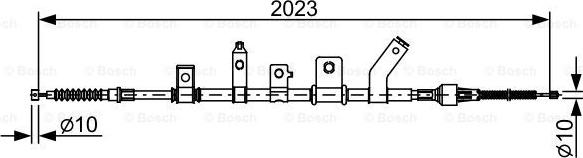 BOSCH 1 987 482 515 - Тросик, cтояночный тормоз abcparts.ee