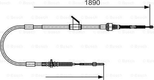 BOSCH 1 987 482 066 - Тросик, cтояночный тормоз abcparts.ee