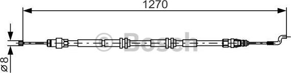 BOSCH 1 987 482 014 - Тросик, cтояночный тормоз abcparts.ee