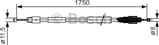 BOSCH 1 987 482 018 - Тросик, cтояночный тормоз abcparts.ee