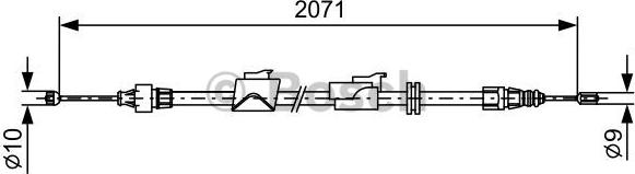 BOSCH 1 987 482 242 - Тросик, cтояночный тормоз abcparts.ee