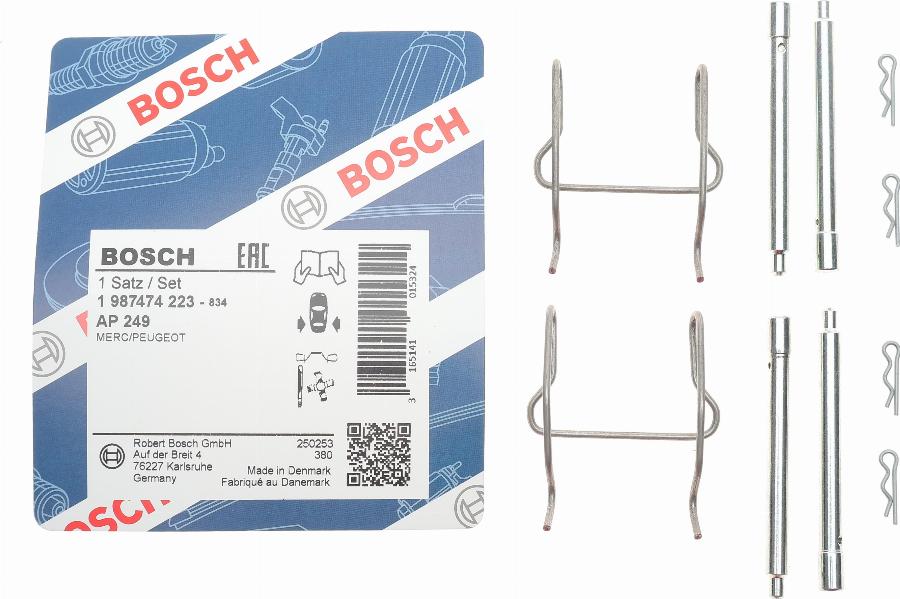 BOSCH 1 987 474 223 - Комплектующие для колодок дискового тормоза abcparts.ee