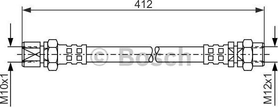 BOSCH 1 987 476 144 - Тормозной шланг abcparts.ee