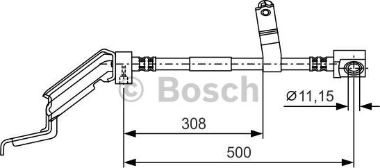 BOSCH 1 987 476 866 - Тормозной шланг abcparts.ee
