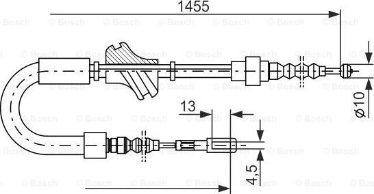 BOSCH 1 987 477 062 - Тросик, cтояночный тормоз abcparts.ee