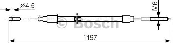 BOSCH 1 987 477 082 - Тросик, cтояночный тормоз abcparts.ee