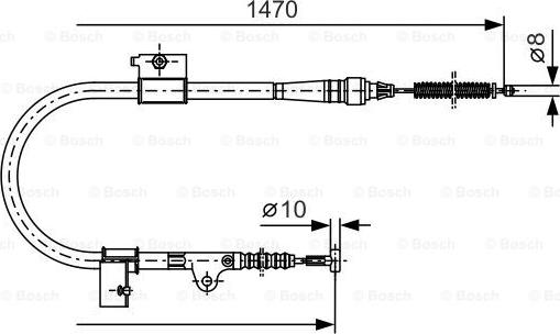 BOSCH 1 987 477 757 - Тросик, cтояночный тормоз abcparts.ee