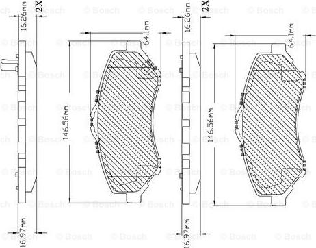 BOSCH F 03B 150 402 - Тормозные колодки, дисковые, комплект abcparts.ee