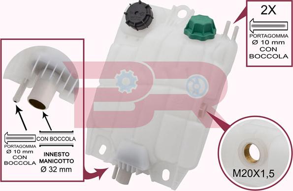 BOTTO RICAMBI BRAC8290 - Компенсационный бак, охлаждающая жидкость abcparts.ee