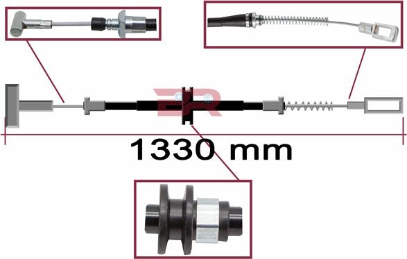 BOTTO RICAMBI BRFR5434 - Тросик, cтояночный тормоз abcparts.ee