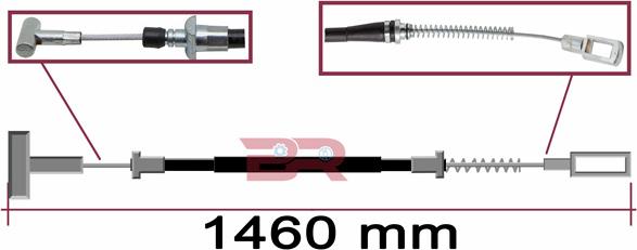 BOTTO RICAMBI BRFR5437 - Тросик, cтояночный тормоз abcparts.ee