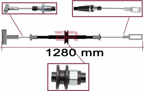 BOTTO RICAMBI BRFR8643 - Тросик, cтояночный тормоз abcparts.ee