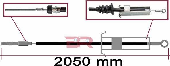 BOTTO RICAMBI BRFR7364 - Тросик, cтояночный тормоз abcparts.ee