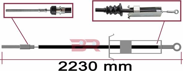 BOTTO RICAMBI BRFR7365 - Тросик, cтояночный тормоз abcparts.ee
