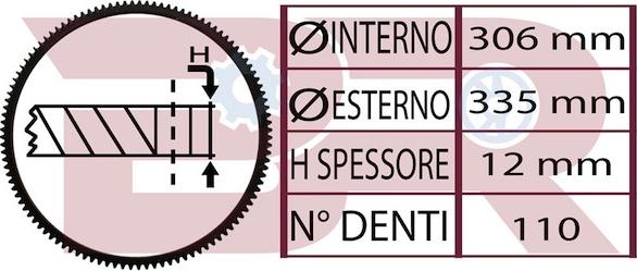 BOTTO RICAMBI BRM9804 - Зубчатый венец, маховик abcparts.ee