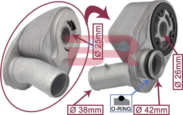 BOTTO RICAMBI BRM0223 - Масляный радиатор, двигательное масло abcparts.ee