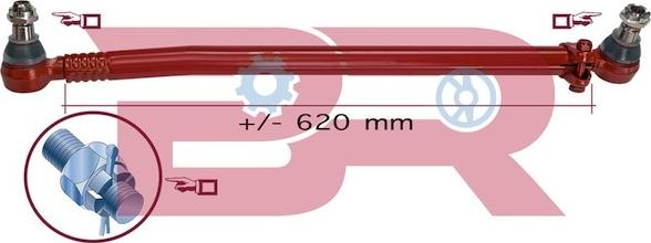 BOTTO RICAMBI BRST0528 - Продольная рулевая штанга, тяга abcparts.ee