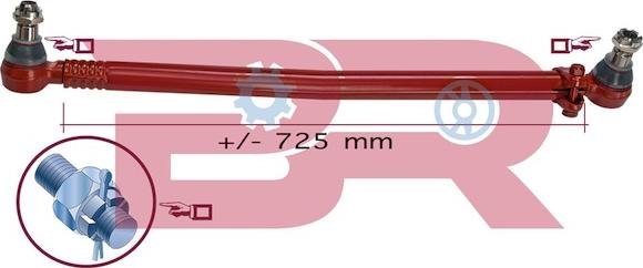 BOTTO RICAMBI BRST2544 - Продольная рулевая штанга, тяга abcparts.ee
