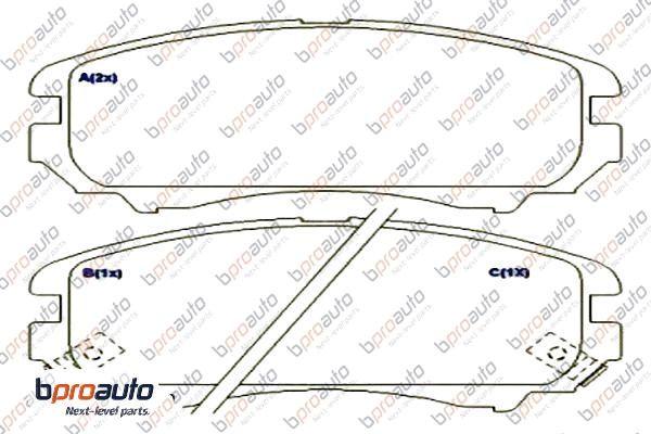 BPROAUTO 1BP30903AA - Тормозные колодки, дисковые, комплект abcparts.ee